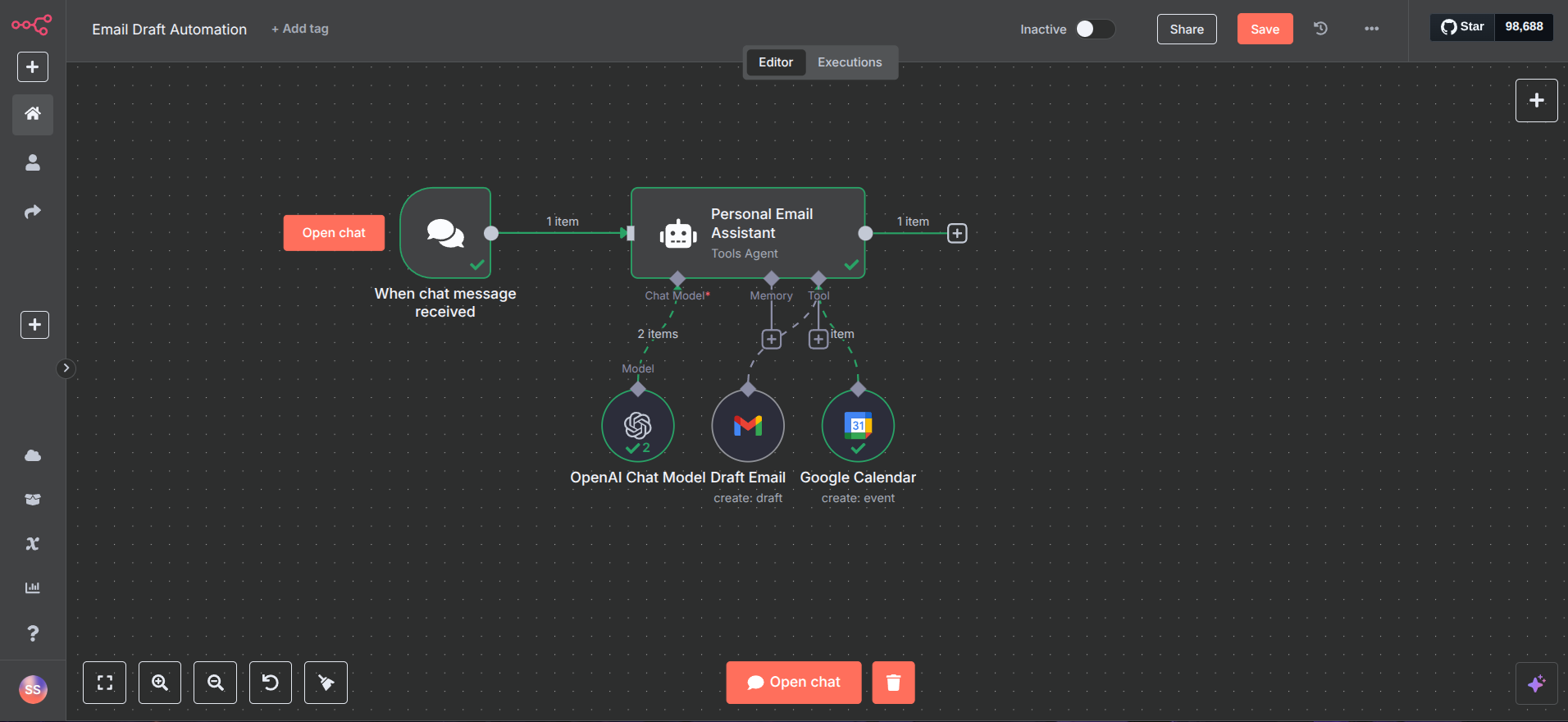 Email Automation with n8n, AI Agent, Gmail Drafts, and Google Calendar